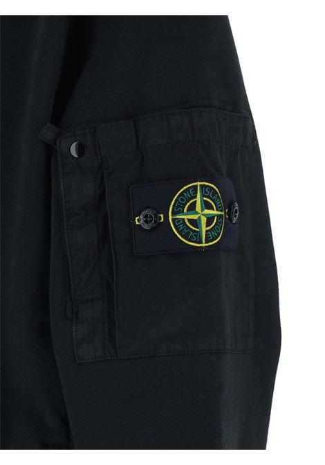6100018 cotton fleece man black STONE ISLAND | L1S15 6100018 S0410V0029